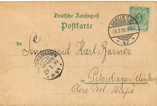 AK - Gruss aus Berlin Rathaus Das Lutherdenkmal versandt 1899