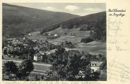 AK - Bad Schwarzbach im Isergebirge versandt 1938