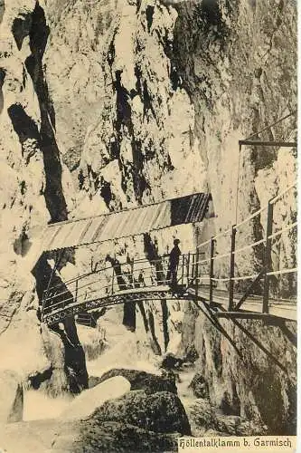 AK - Höllentalklamm bei Garmisch versandt 1909
