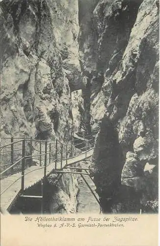 AK - Die Höllenthalklamm am Flusse der Zugspitze versandt