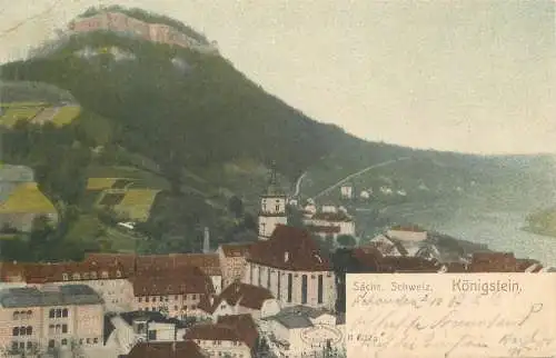 AK - Sächs. Schweiz. Königstein versandt 1908