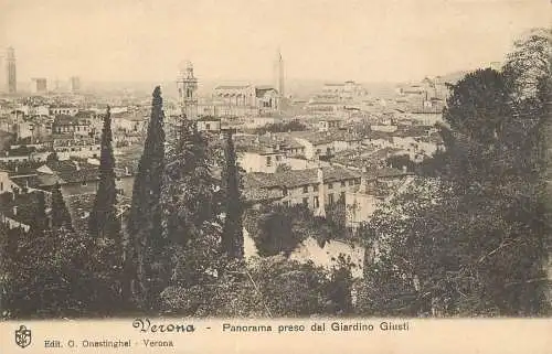 AK - Verona Panorama vom Giardino Giusti aus gesehen nicht versandt