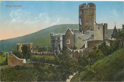 AK - Burg Lahneck Feldpost versandt 1916