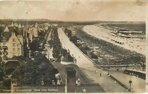 AK - Ostseebad Swinemünde Blick vom Kurhaus versandt 1931