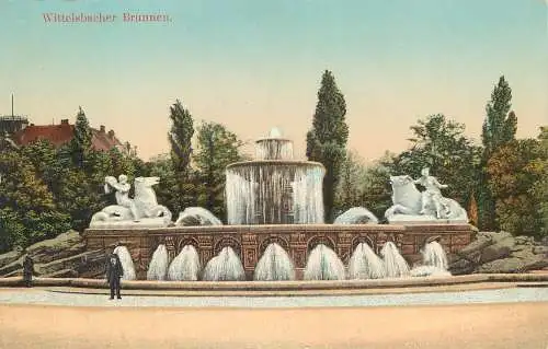 AK - München Wittelsbacher Brunnen versandt 1912