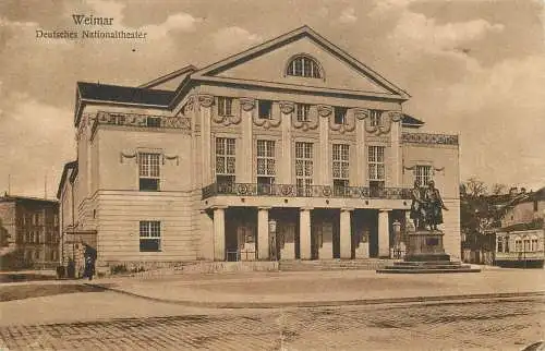 AK - Weimar Deutsches Nationaltheater versandt