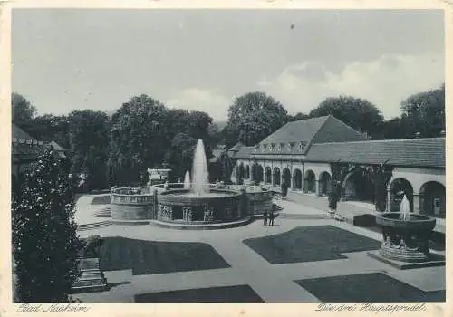 AK - Bad-Nauheim,Sprudelhof mit den drei Sprudeln versandt 1934