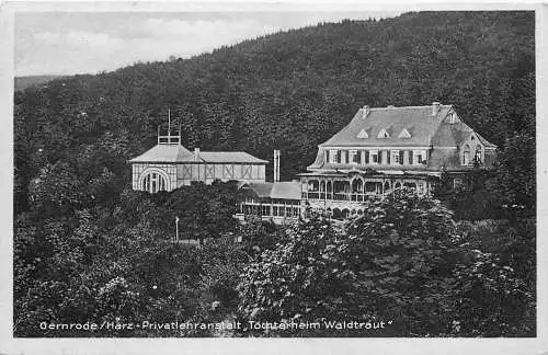 AK - Gernrode / Harz Privatlehranstalt "Töchterheim Waldtraut"