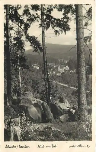 AK - Schierke /Brocken Blick ins Tal versandt 1941