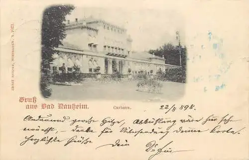 AK - Gruss aus Bad Nauheim Curhaus versandt 1898