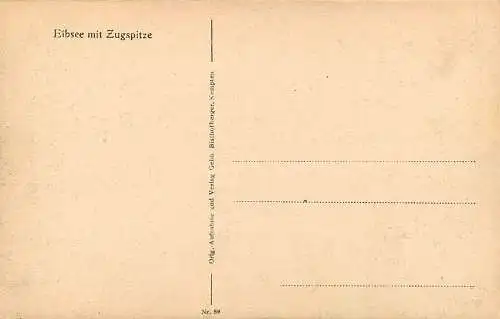 AK - Eibsee mit Zugspitze nicht versandt