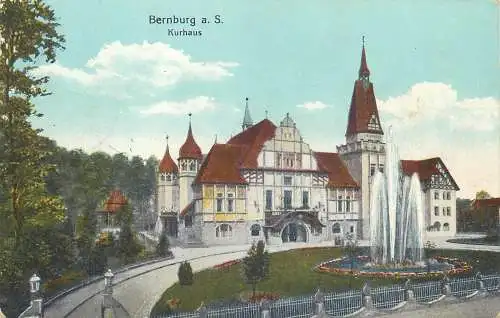 AK - Bernburg a. S. Kurhaus Litho versandt 1955