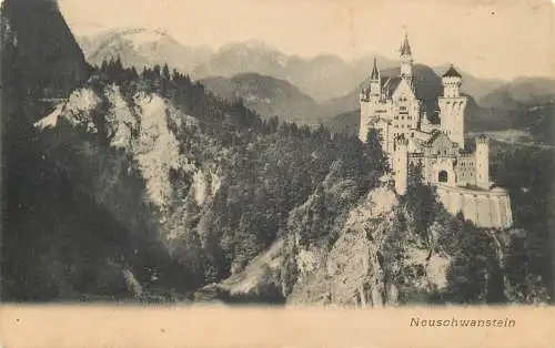 AK - Schloss Neuschwanstein versandt 1924