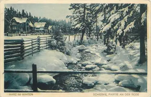 AK - Harz im Winter Schierke Partie an der Bode