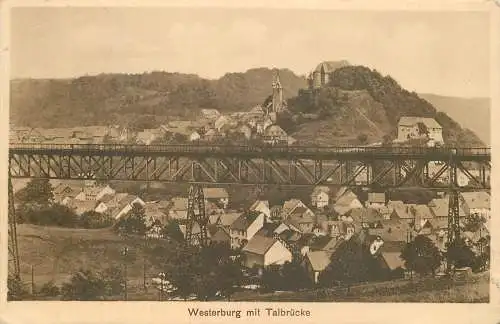 AK - Westerburg mit Talbrücke Westerwald versandt 1926