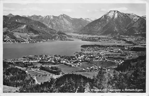 AK - Bad Wiessee mit Tagernsee u. Rottach-Egern versandt 1940