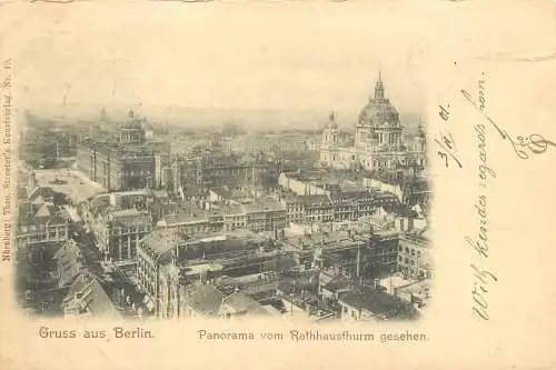 AK - Gruss aus Berlin Panorama vom Rathausturm aus gesehen