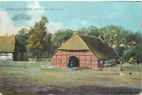 AK - Lüneburger Heide Günne alter Bauernhof versandt 1910
