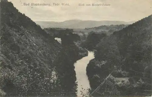 AK - Blankenburg, Thür. Wald Blick vom Bindseil-Felsen