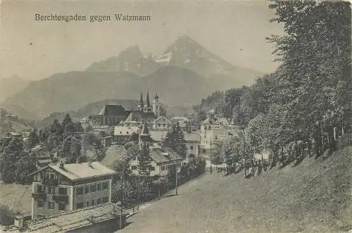 AK - Berchtesgaden gegen Watzmann versandt