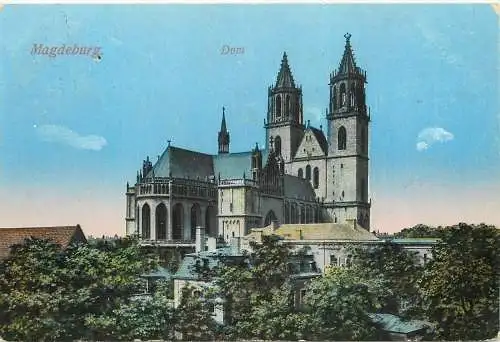 AK - Magdeburg Dom versandt 1916