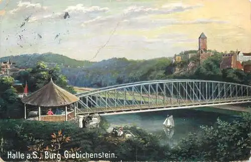 AK - Halle a.S. Burg Giebichenstein versandt 1910