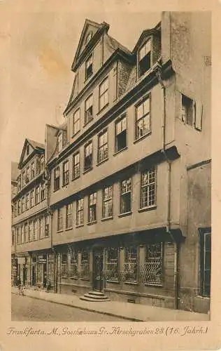 AK - Frankfurt am Main Goethehaus Gr. Hirschgraben 23 (16. Jahrh.)