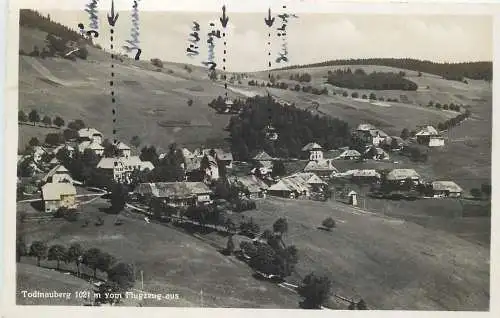 AK - Todtnauberg 1021m vom Flugzeug aus versandt