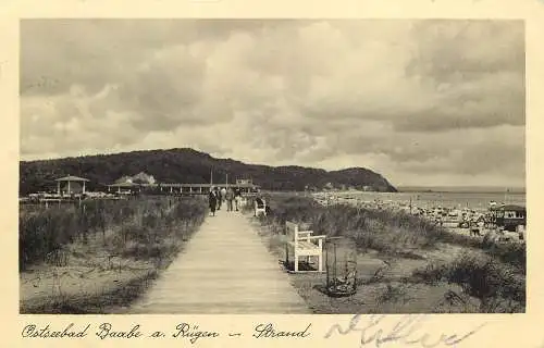 AK - Ostseebad Baabe auf Rügen Strand versandt 1936