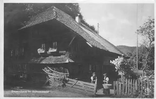 AK -  Bauernhaus im Schwarzwald versant 1930 Stempel Hotel Bären Titisee
