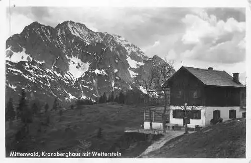 AK - Mittenwald, Kranzberghaus mit Wetterstein nicht versandt 1939