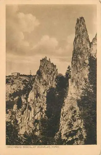 AK - Hirschgrund Bodetal mit Hexenplatz im Harz