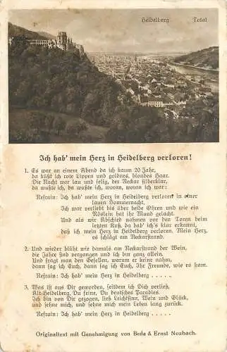 AK - Heidelberg Totalansicht "Ich hab´mein Herz in Heidelberg verloren!"