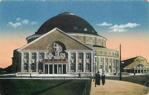 AK - Hannover Stadthalle Feldpost versandt 1917