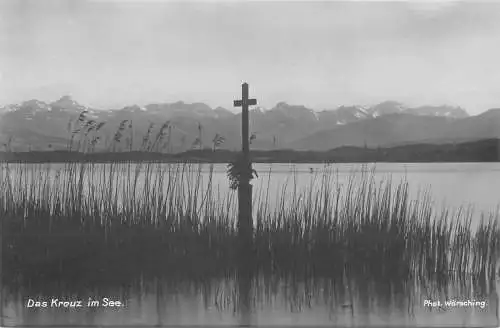 AK - Starnberger See Das Kreuz im See Phot. Wörsching