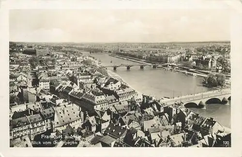 AK - Frankfurt am Main Blick vom Dom gegen Osten versandt 1937