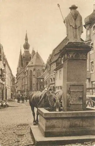 AK - St. Wendel Blick auf den Dom am Wendelinusbrunnen (Saar Bild Archiv)