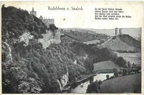 AK - Rudelsburg und Saaleck versandt 1932