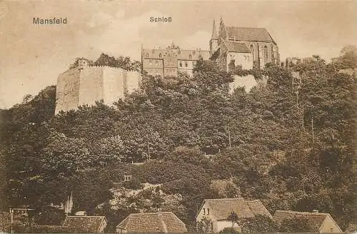 AK - Mansfeld Schloß versandt 1927