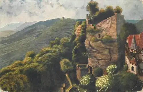 AK - Hochbarr Blick auf Geroldseck und Brotschberg versandt 1914