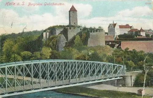 AK - Halle a. S. Burgruine Giebichenstein versandt 1907