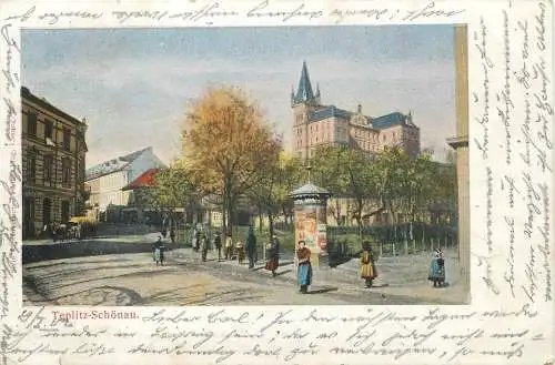 AK - Teplitz Schönau Kurort versandt 1902 Serie 8 Ansichtskarten Verlag Prag