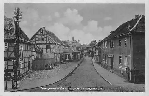 AK - Harzgerode Harz Hauptmann-Loeper Str. versandt 1947