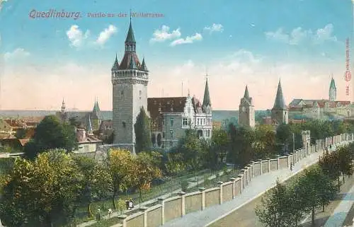 AK - Quedlinburg Partie an der Wallstrasse versandt 1911