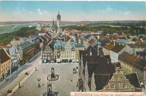 AK - Wittenberg vom Turme der Marktkirche gesehen versandt 1913