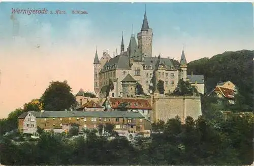 AK - Wernigerode am Harz Schloss versandt 1918