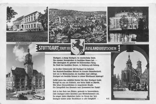AK - Stuttgart Stadt der Auslandsdeutschen versandt 1937