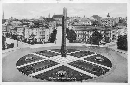 AK - München Karolinenplatz versandt 1937