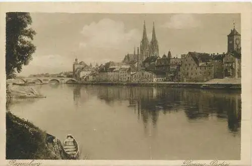 AK Regensburg Donau Partie nicht versandt 1921