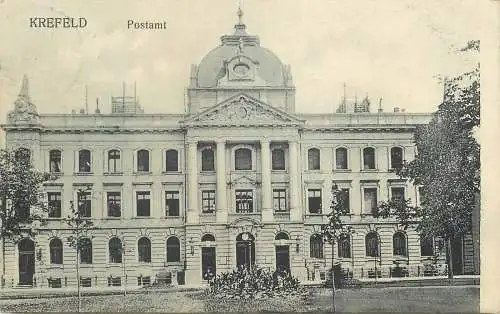 AK - Krefeld Postamt versandt 1907